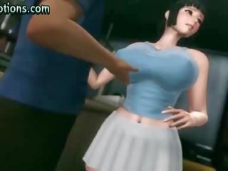 Hot animated slut gets jizzload