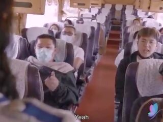Pieaugušais saspraude tour autobuss ar krūtainas aziāti iela meitene oriģināls ķīnieši av x nominālā filma ar angļu sub